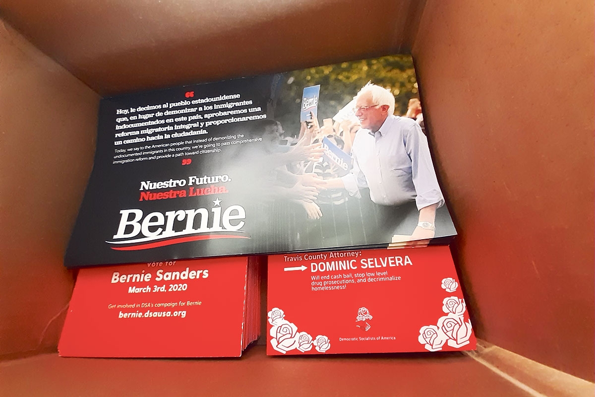 Die Democratic Socialists of America betrieben eine eigene kleine Kampagne für die Präsidentschaftskandidatur von Bernie Sanders