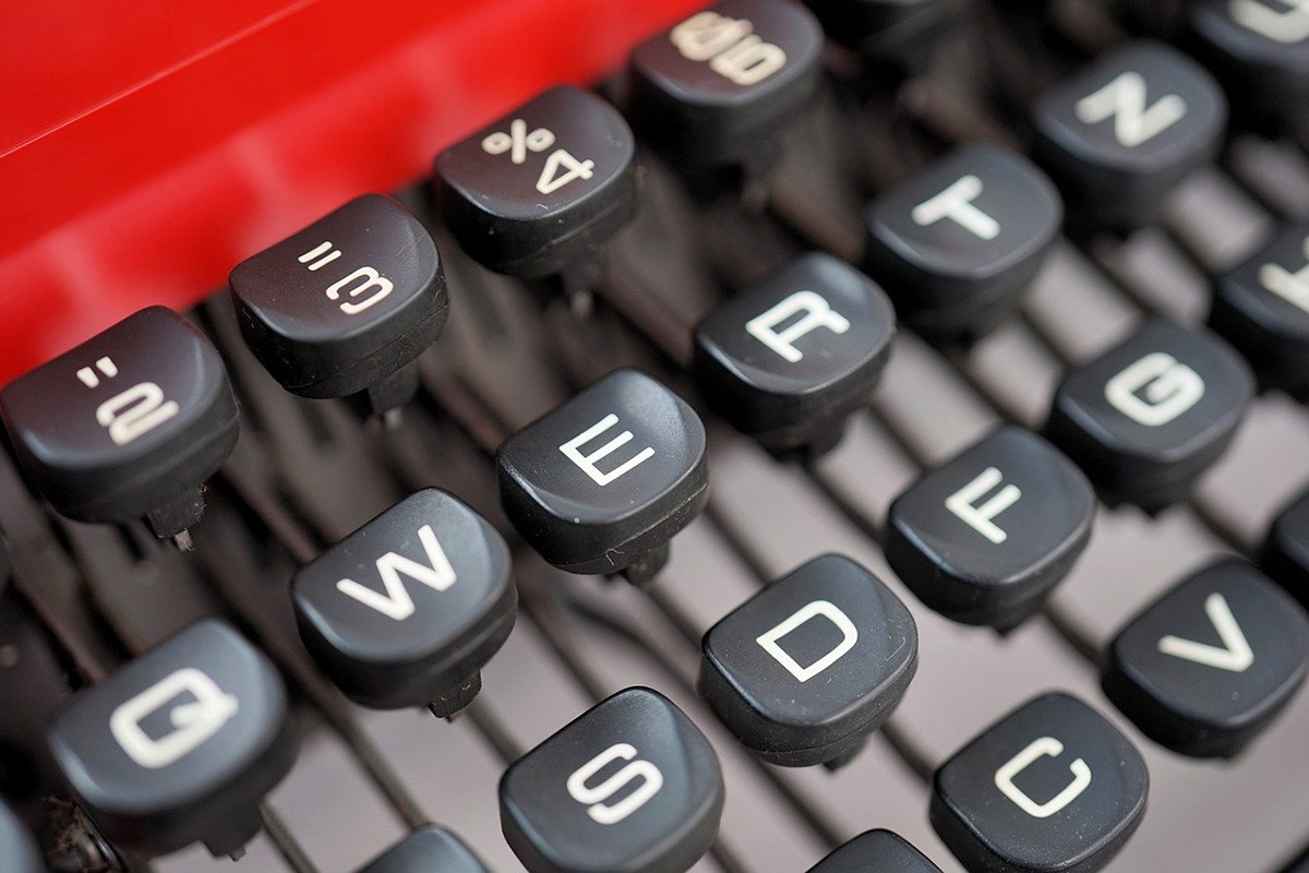 Schreibmaschinentastatur Ausschnitt QWERT
