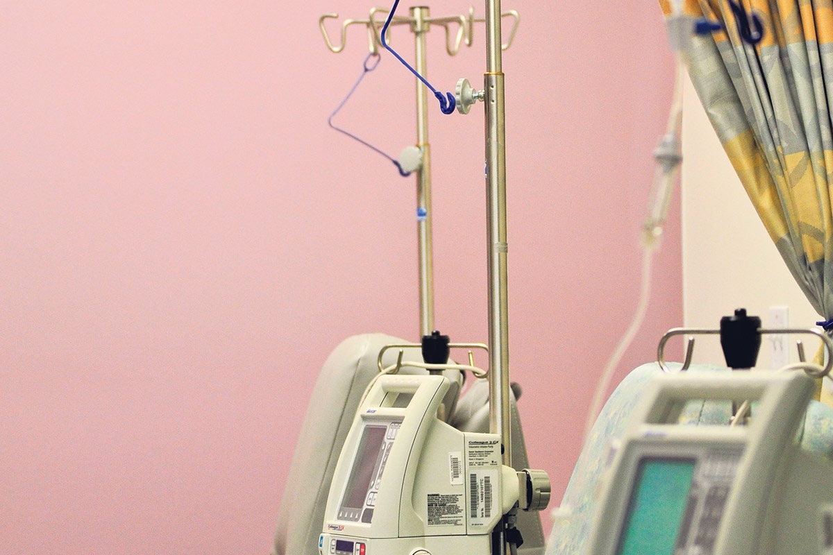 Ein typischer Behandlungsraum, in dem die Chemotherapie verabreicht wird