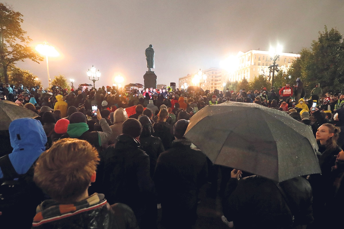 Demonstration in Moskau gegen Betrug bei den Duma-Wahlen