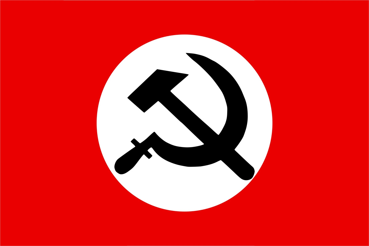 Flagge der 2005 verbotenen Nationalbolschewistischen Partei