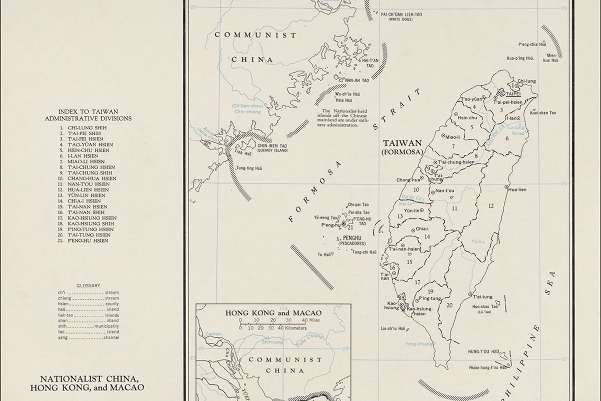 Historische Karte von Taiwan