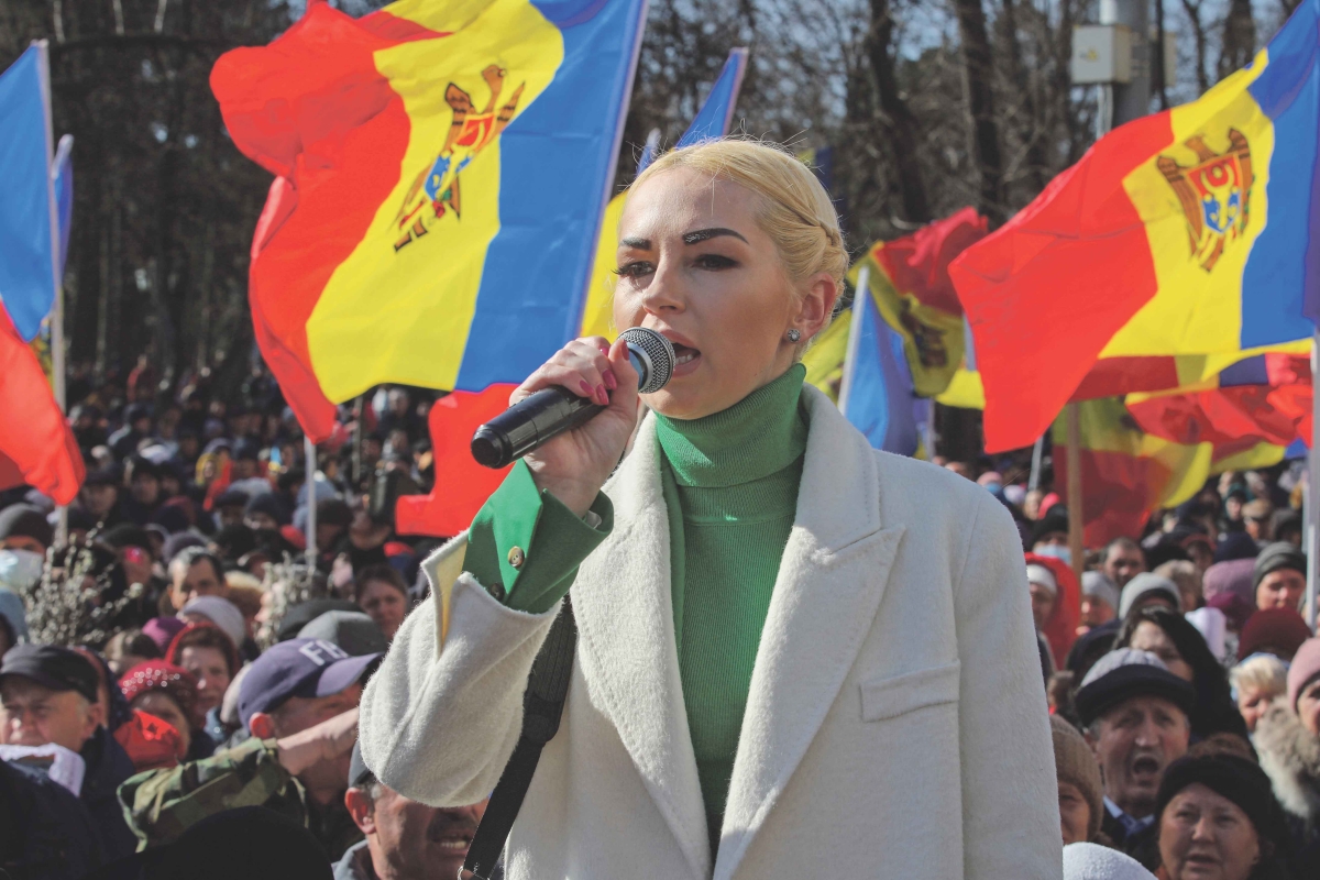 Regierungsgegnerin Marina Tauber von der prorussischen Șor-Partei in Chișinău