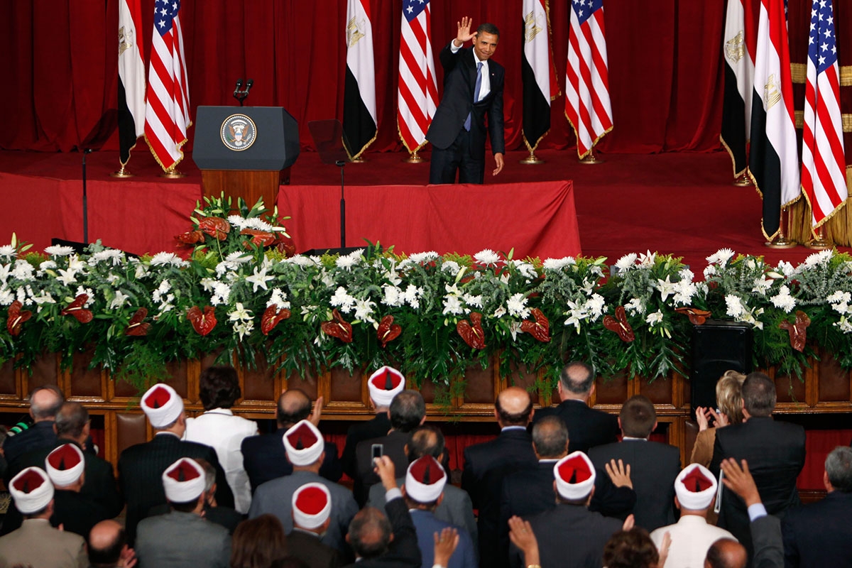 Der Mann mit dem Atomdeal. US-Präsident Barack Obama nach seiner »Rede an die islamische Welt« in Kairo, 2009