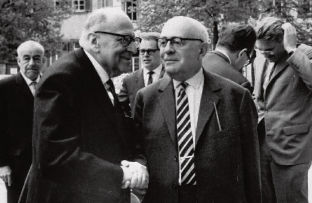 Horkheimer und Adorno, 1964 in Heidelberg