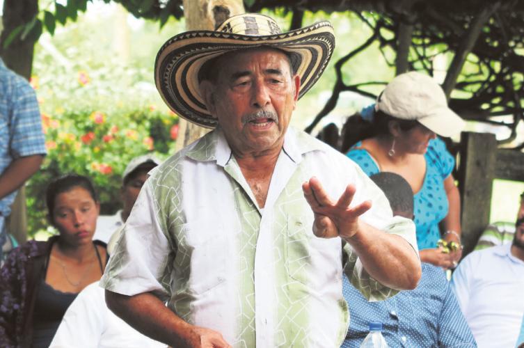 Er wartet noch auf eine Entschädigung. Laureano Gómez von der Landrechtsorganisation »Tierra y Paz« 