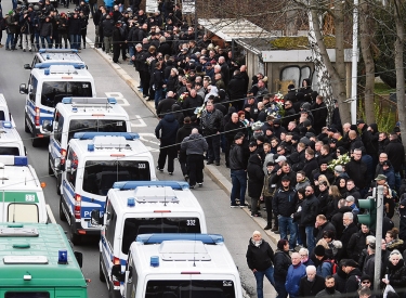 Beerdigung des Chemnitzer Hooligans Thomas Haller