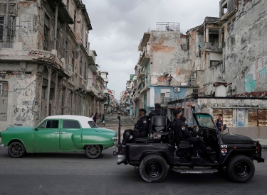 Sondereinheiten in der Innenstadt Havannas, 13. Juli