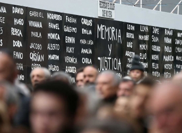 Kundgebung zum 25. Jahrestag des Anschlags auf das Amia-Gebäude in Buenos Aires