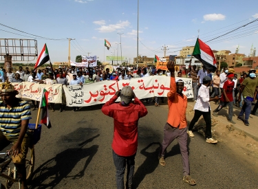 Protest in Khartoum gegen das Militärregime
