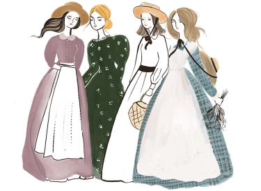Die March-Schwestern, gezeichnet von der Illustratorin Kera Till