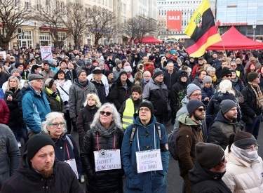 Demonstration gegen die Coronapolitik in Magdeburg