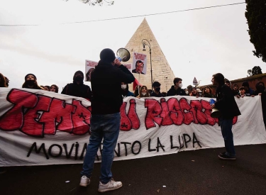 Protest der Bewegung »La Lupa« in Rom