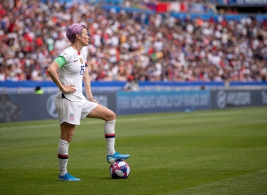 Die US-Nationalspielerin Megan Rapinoe im Finale der Weltmeisterschaft 2019 in Frankreich