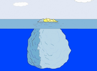 Illustration eines Eisbergs