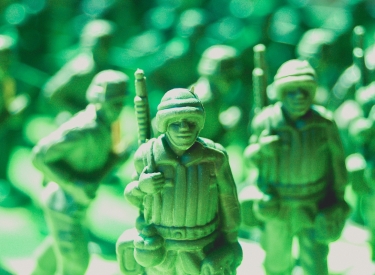 Grüne Spielzeugsoldaten