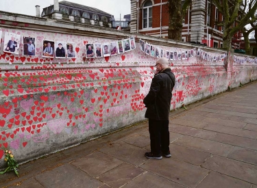 »National Covid Memorial Wall« in London
