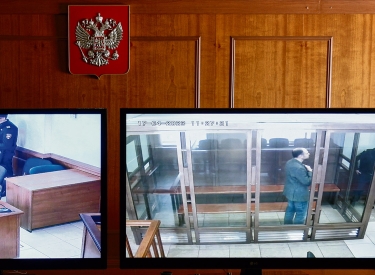 Wladimir Kara-Mursa am Tag seiner Verurteilung im Moskauer Gericht, 17. April