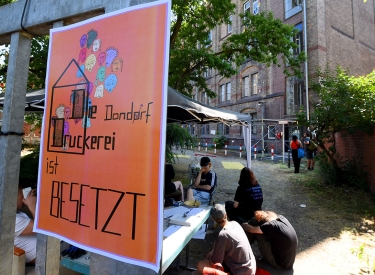 Hausbesetzung Dondorf-Druckerei Frankfurt