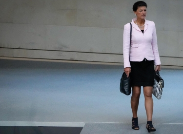 Sahra Wagenknecht bei einem ihrer eher seltenen Besuche im Bundestag
