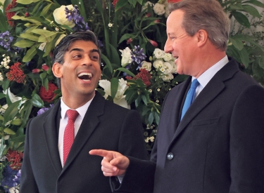 Bester Dinge. Rishi Sunak und David Cameron in London, 21. November