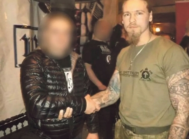 Russische Neonazi-Truppe: Rusitsch-Kommandeur Jan Petrowskij alias Woislaw Torden (r.) sitzt in Finnland in U-Haft